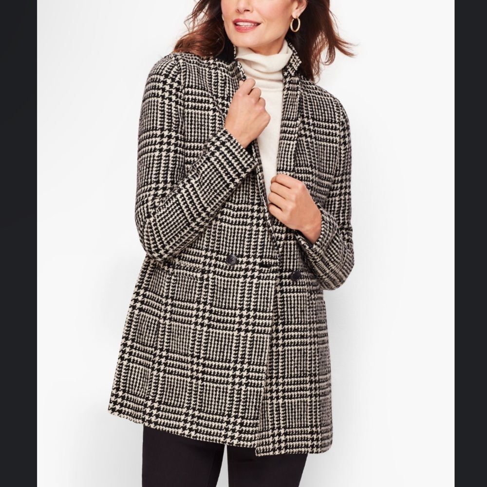 Talbots Houndstooth Wool Blazer - image 1